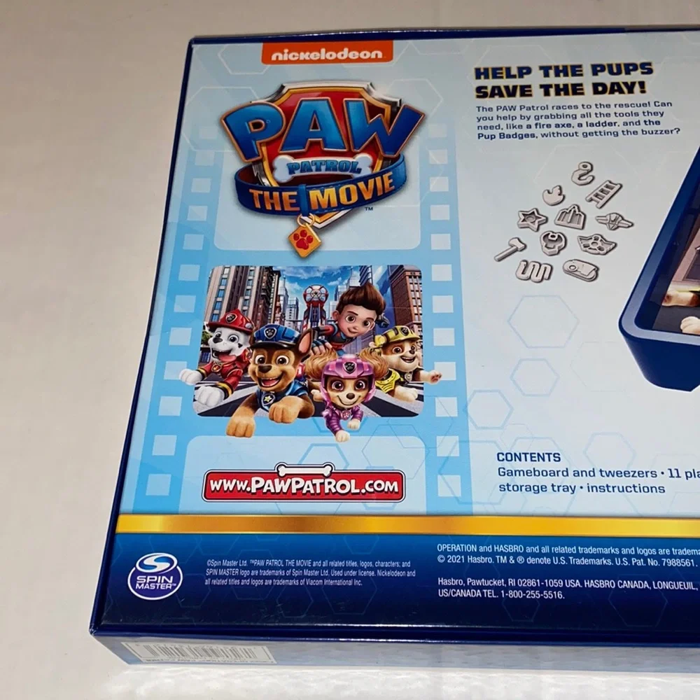 Hasbro Nickelodeon Paw Patrol The Movie Operation Game New